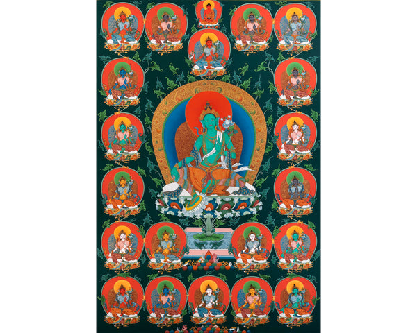 21 Taras | Hand painted Tibetan Thangka