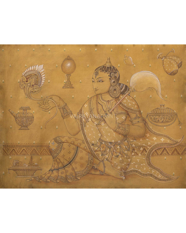High-Quality Giclee Print Of Female Devotee | Disciples & Their Importance in Buddhism & Hinduism