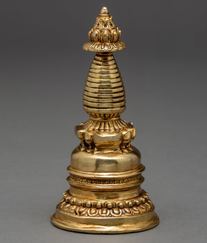 Handmade Gold Plated Stupa