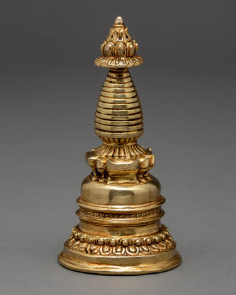 Handmade Gold Plated Stupa