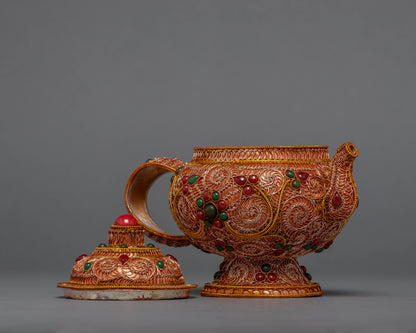 Tibetan Handmade Tea Pot | Himlayan Art Work