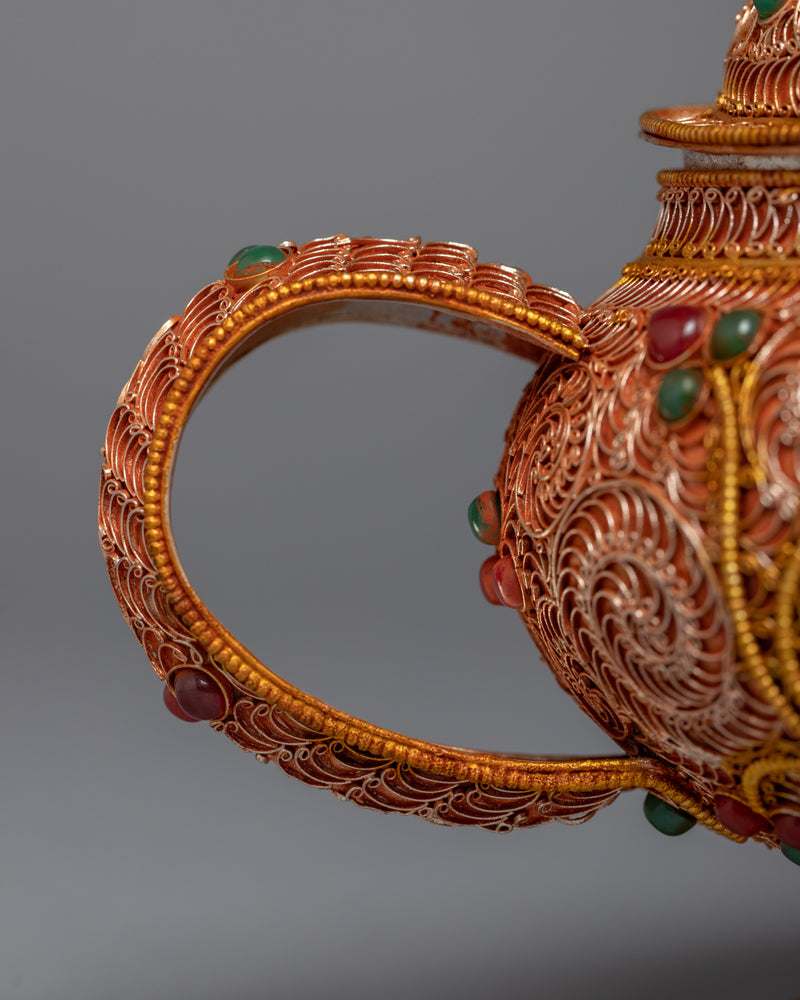 Tibetan Handmade Tea Pot | Himlayan Art Work
