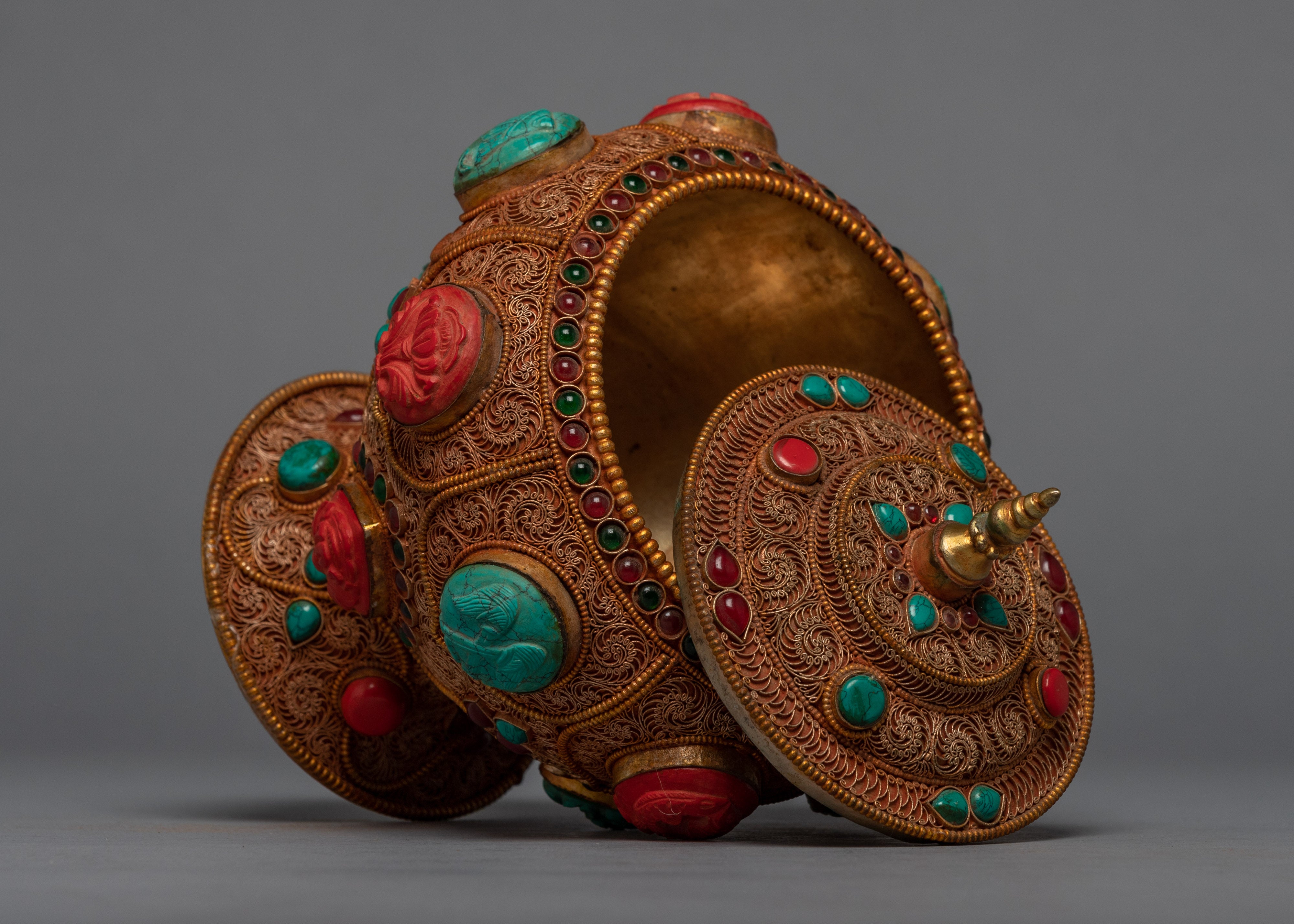 Buddhist Pot"Nesi " | 24K Gold Plated Pot