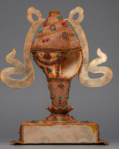 Spiral Conch Shell | Handmade Sankha