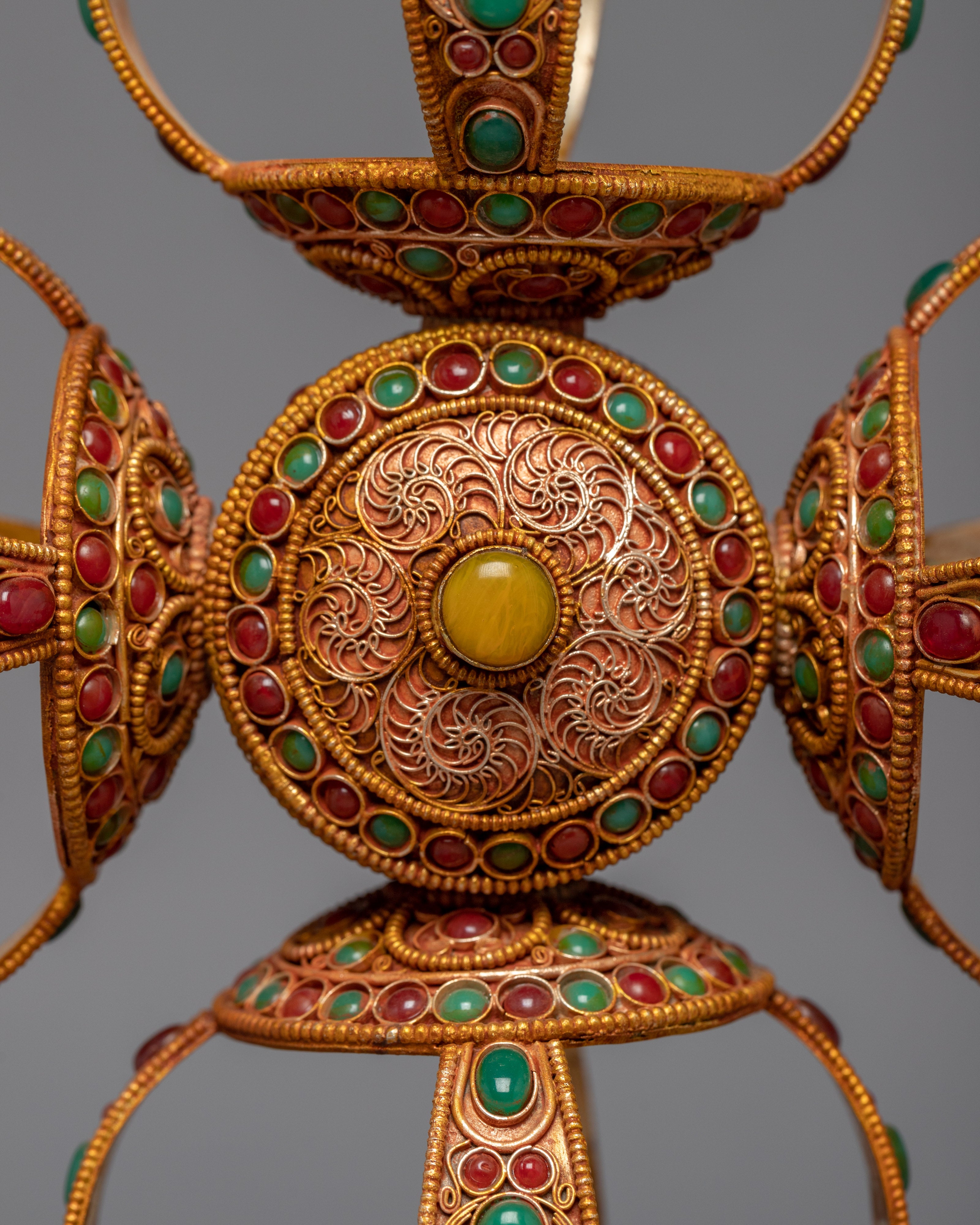 Stand Vajra Filigree Inlay | Handmade Thunderbolt from Nepal