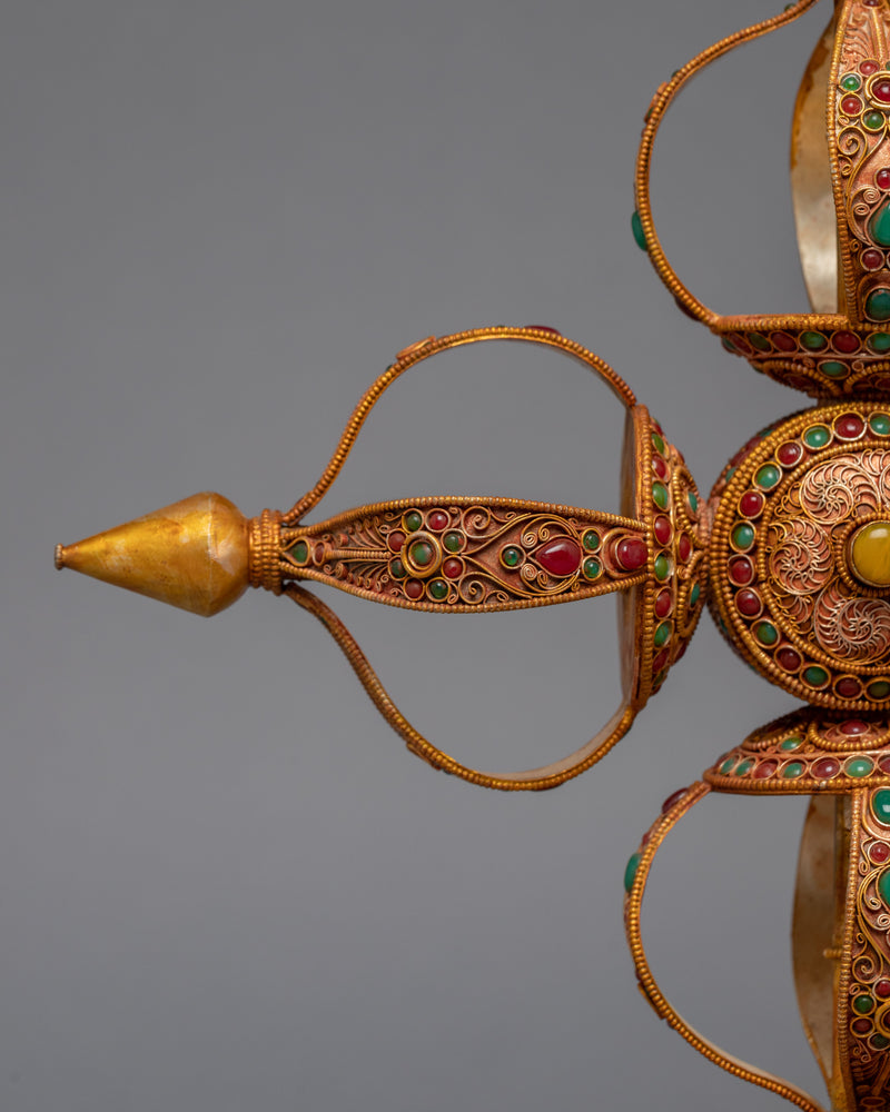 Stand vajra Filigree inlay | Handmade Thunderbolt from Nepal