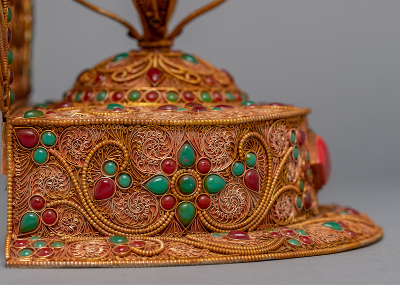 Stand vajra Filigree Inlay | Handmade Thunderbolt from Nepal