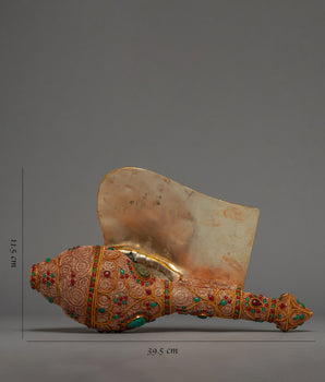 Buddhist Conche Shell | 24k Gold Plated