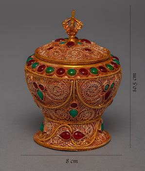 24K Gold Plated Pot | Buddhist Art