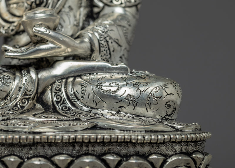 Shakyamuni Buddha Sculpture | Silver Plating