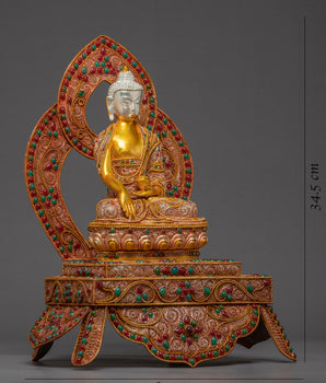 24K Gold Plated Shakyamuni Buddha Statue | Himalayan Art