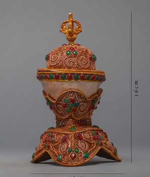 Tibetan Kapala | 24K Gold Plated