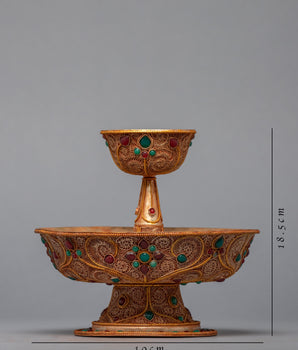 Serkyem Offering Set | Gold-Plated Himalayan Art | Gift Ideas