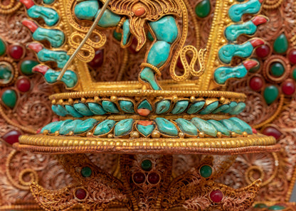 Dorje Phagmo Sculpture | Gold Plated Tibetan Art