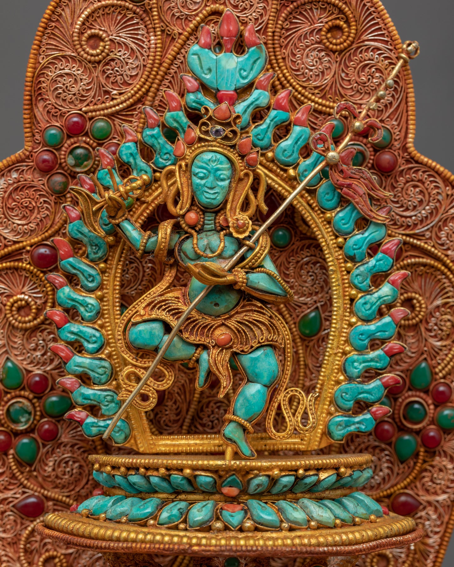 Dorje Phagmo Sculpture | Gold Plated Tibetan Art