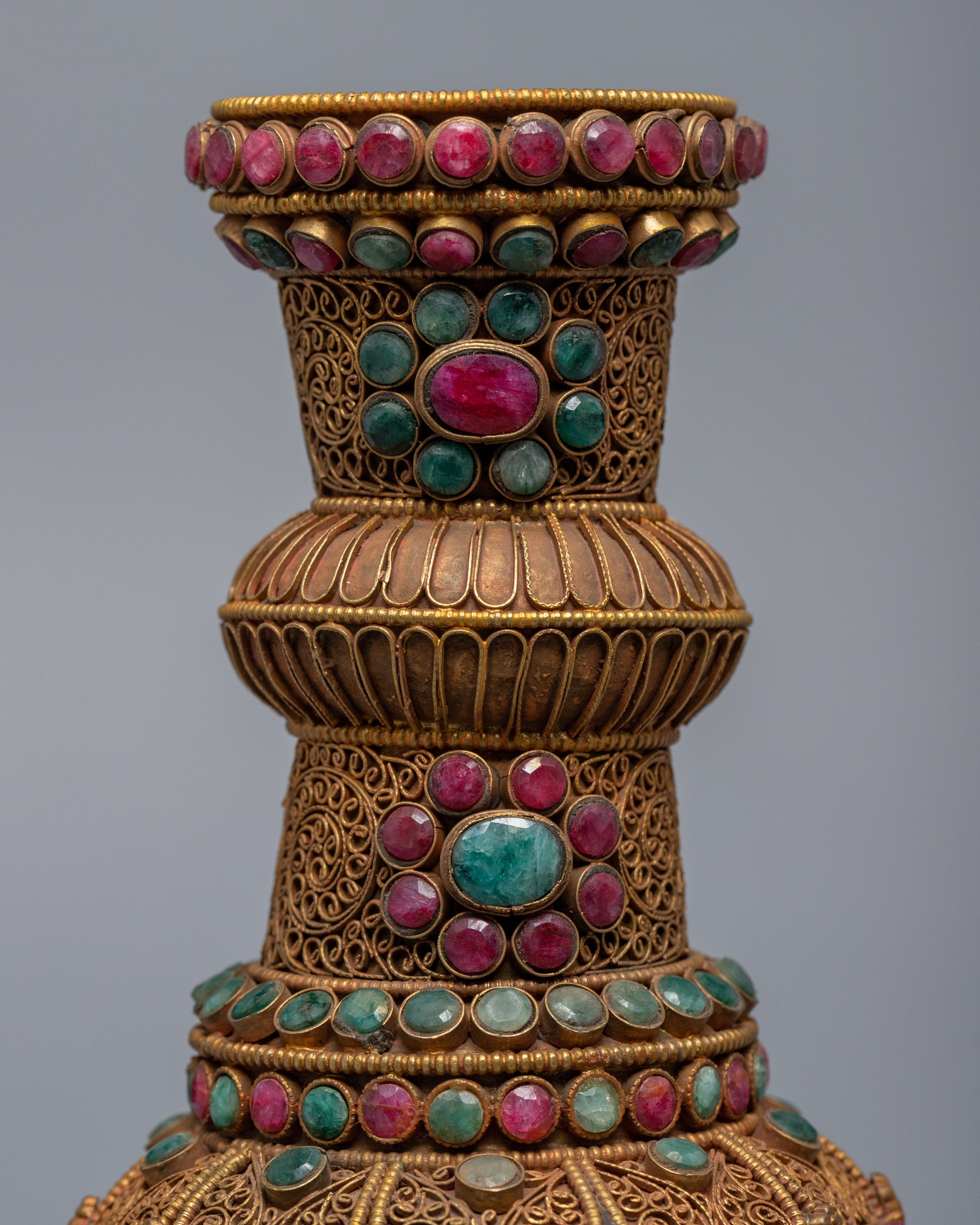 Decorative Flower Vase Set | 24K Gold Plated Vase