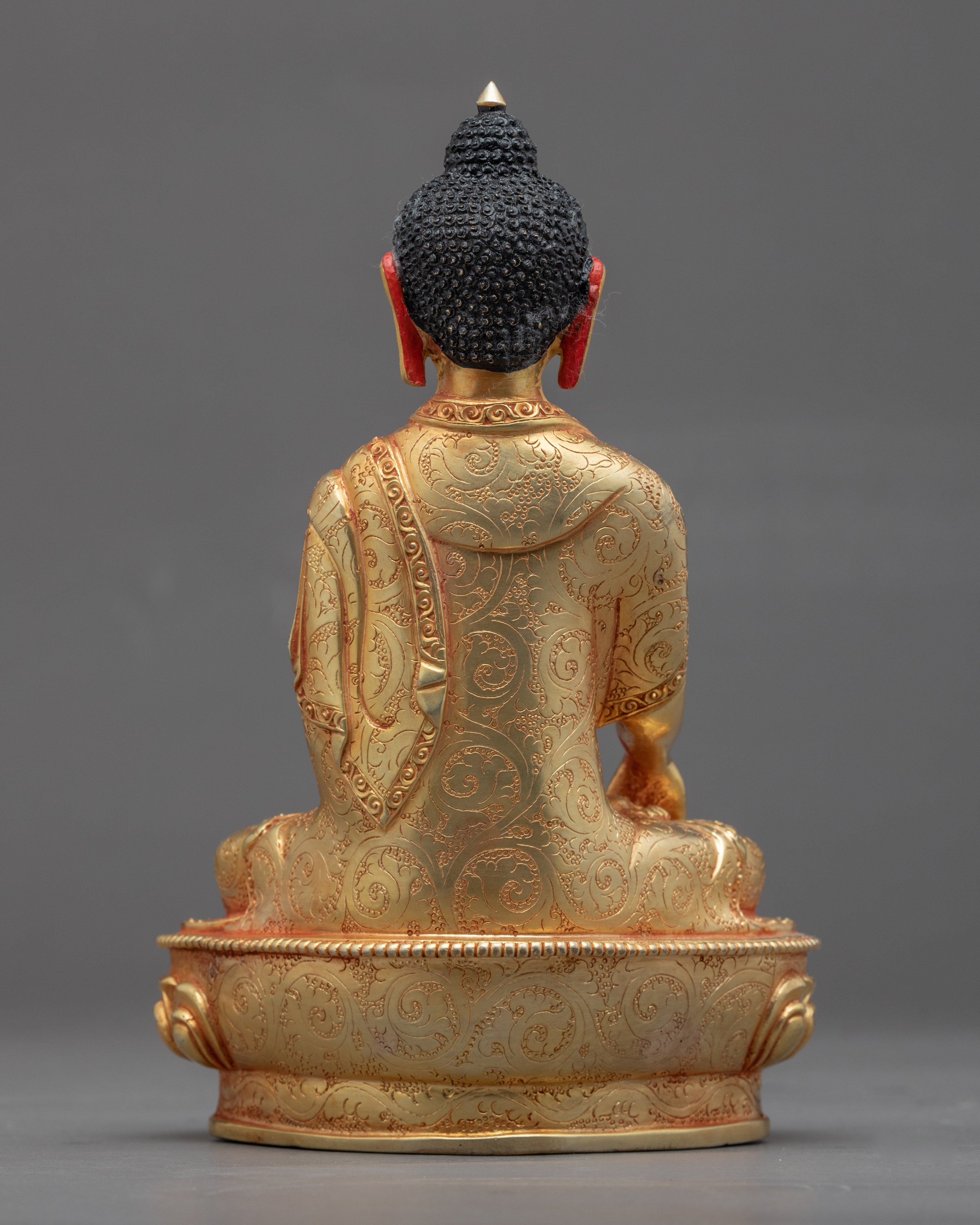 Seated Buddha Shakyamuni Statue | Gold-Gilded Buddhist Himalayan Art