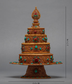 Mandala Stones Inlaid For Home Decor | 24k Gold Plated