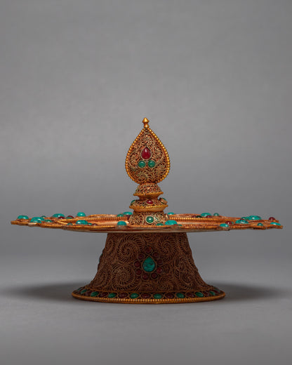 Mandala Stones Inlaid For Home Decor | 24k Gold Plated