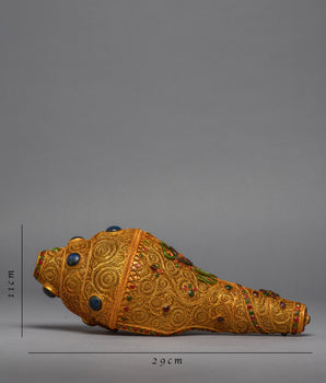Gold Plated Conch | Himalayan Art