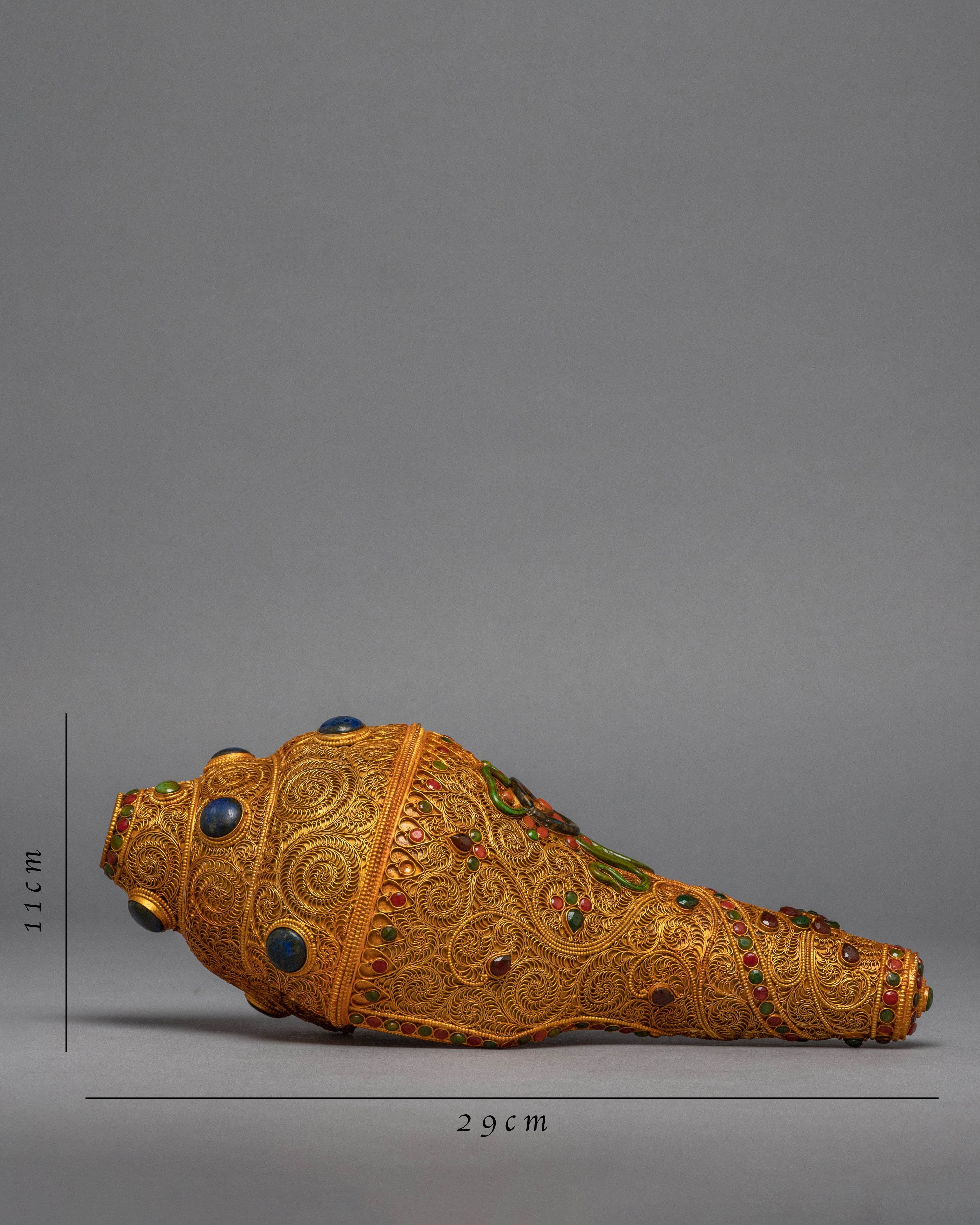 Gold Plated Conch | Himalayan Art