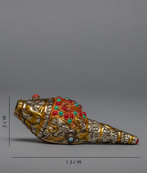 24k Gold Plating Sankha | Buddhist Ritual Item