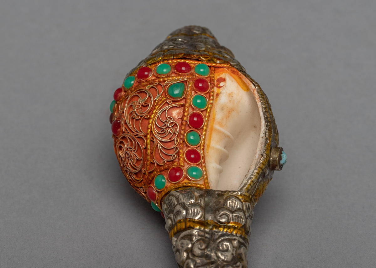 24k Gold Plating Sankha | Buddhist Ritual Item