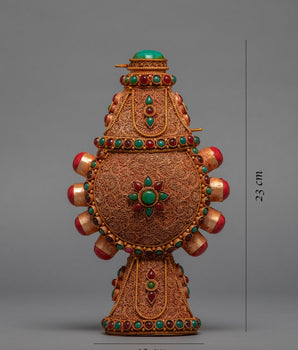 Tibetan Snuff Bottle | 24K Gold Plating Bottle
