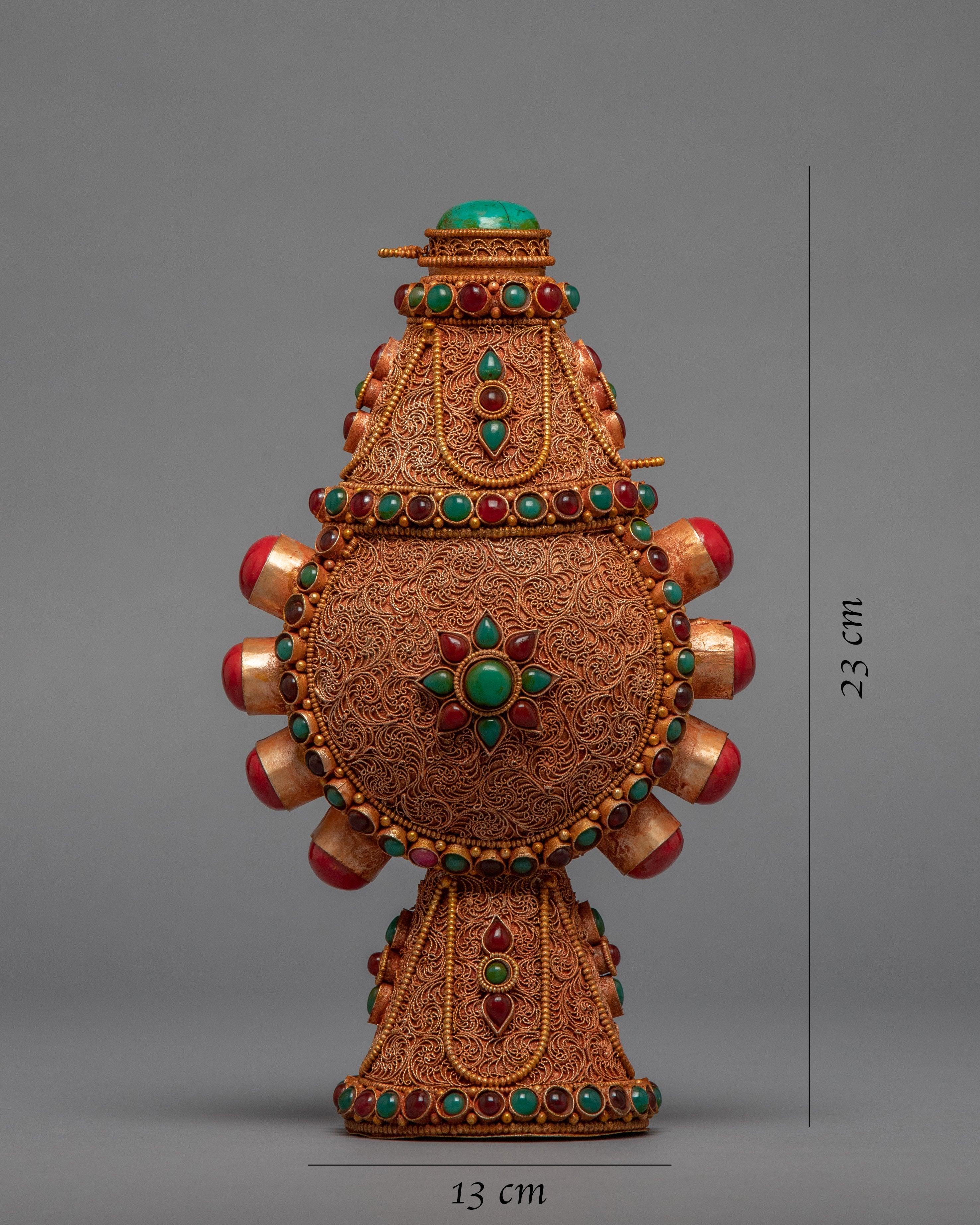 Tibetan Snuff Bottle | 24K Gold Plating Bottle
