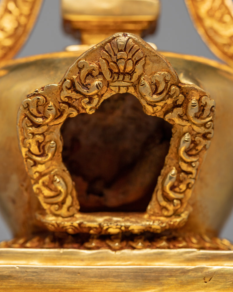 Tibetan Buddhist Stupa | 24K Gold Plated