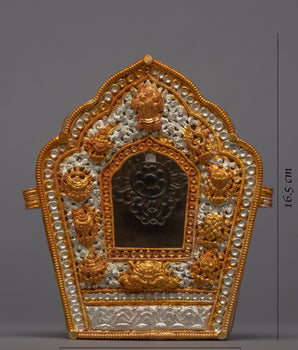 Tibetan Ghau Pendant | Gold and Silver Plated Box