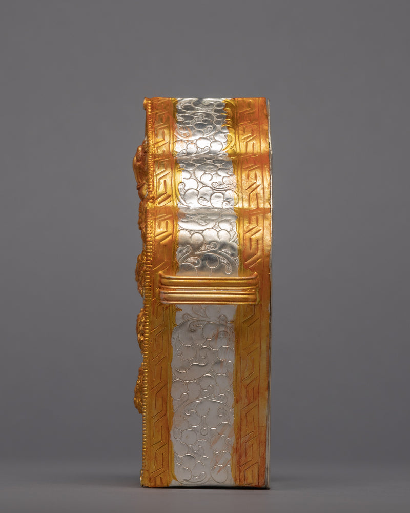 Tibetan Ghau Pendant | Gold and Silver Plated Box