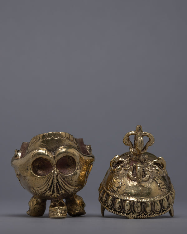 Skull Zen Incense Burner | Hand Crafted Mantra on Burner