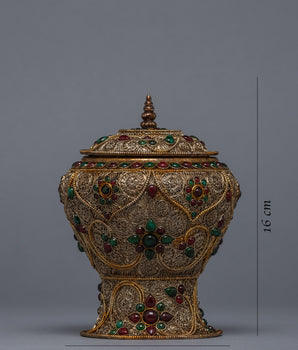 Buddhist Rice Offer Bowl | Handcrafted Dhupur Pot | Home Decor