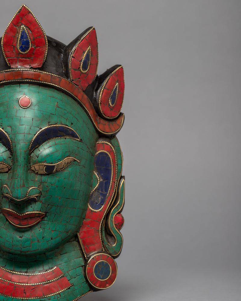 Green Tara Wall Hanging Mask | Himalayan Art