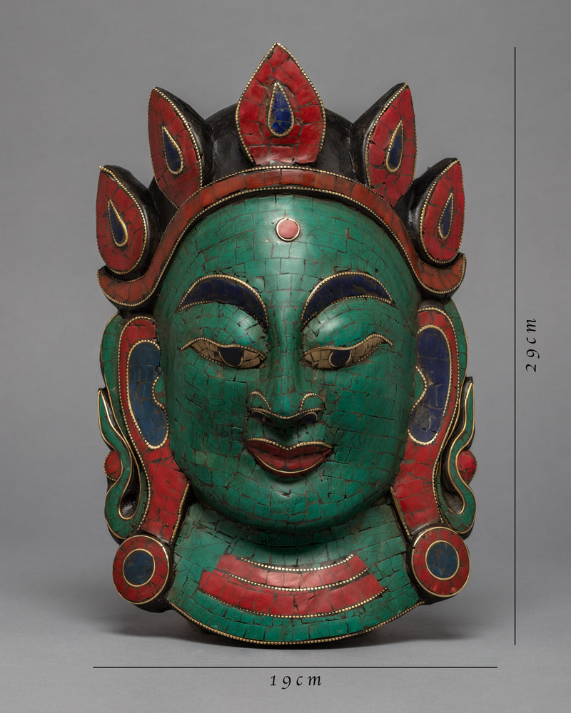 Green Tara Wall Hanging Mask | Himalayan Art