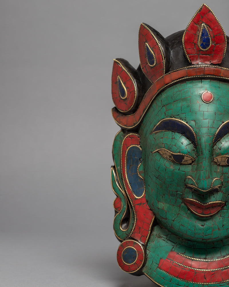 Green Tara Wall Hanging Mask | Himalayan Art