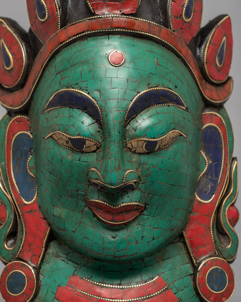 Green Tara Wall Hanging Mask | Himalayan Art