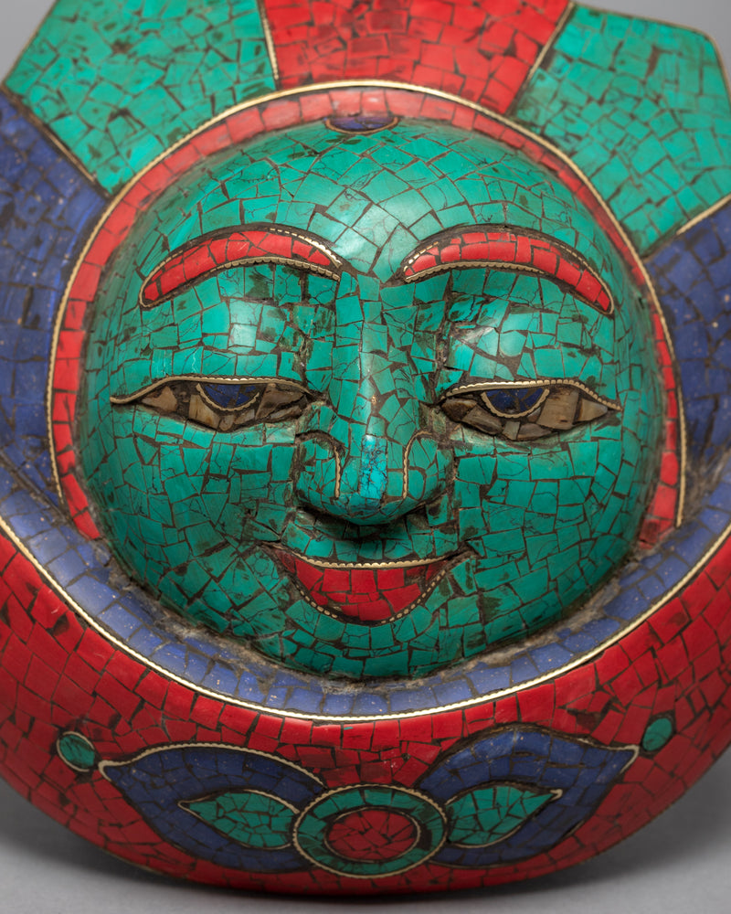 Sun Moon Mask  | Handcrafted Mask For the Decor