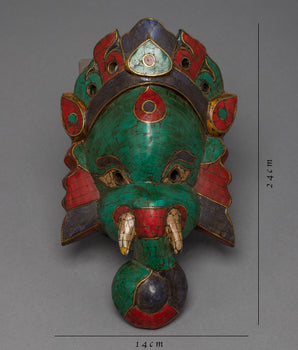 Wooden Ganesh Mask | Home Decor