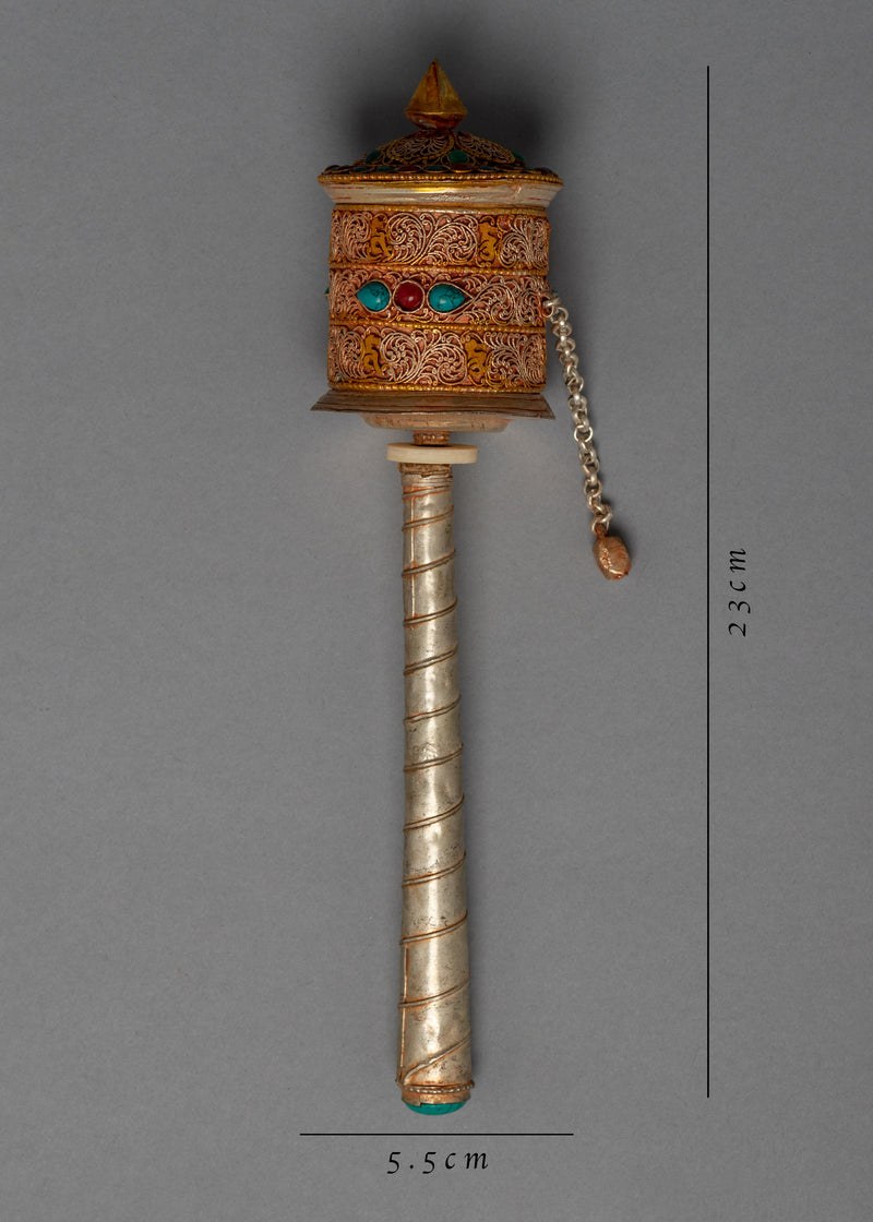 Buddist Prayer Wheel | Handcrafted Buddhist Ritual Item