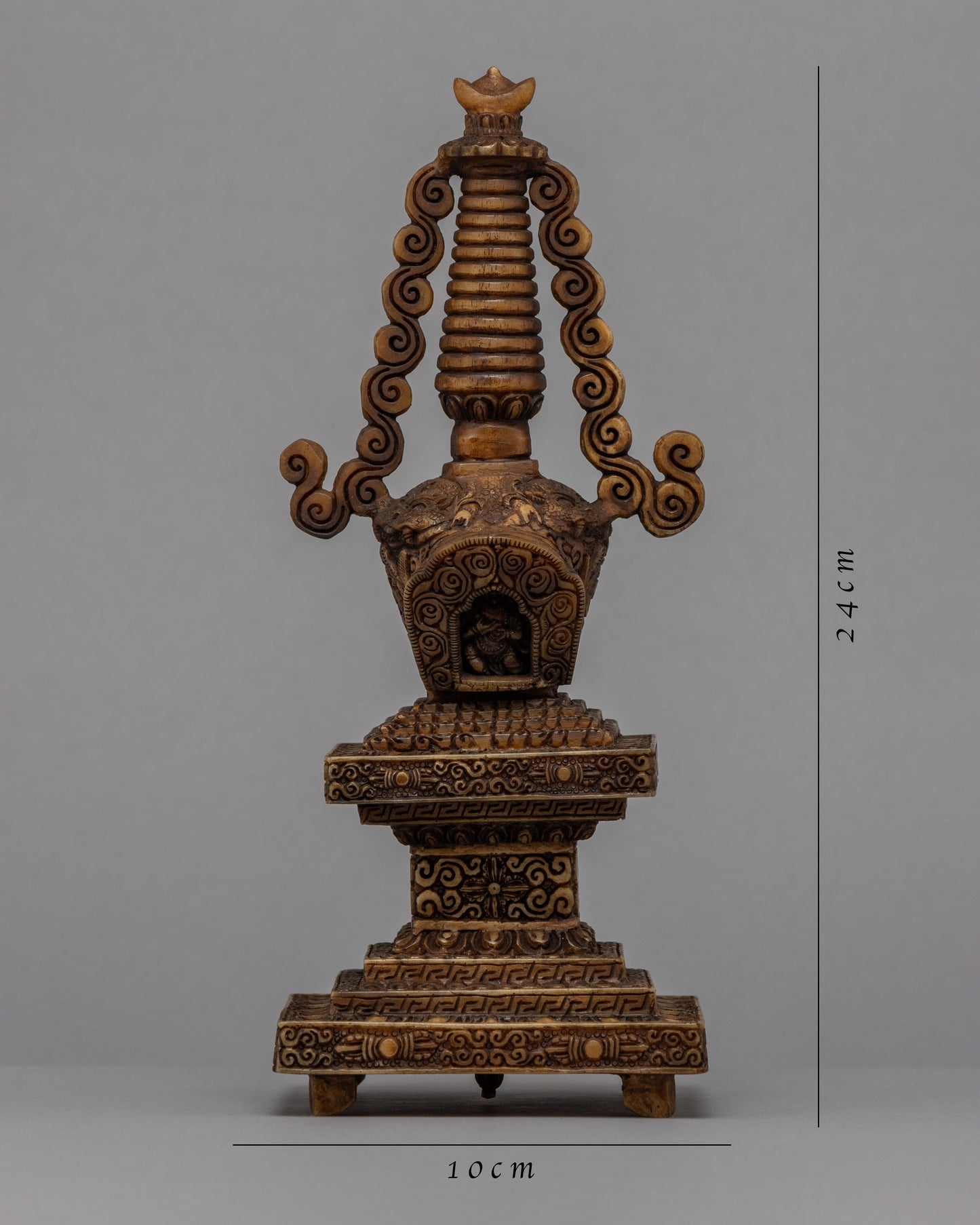 Himalayan Buddhist Architecture Stupa For Ritual | Hand-Crafted Chorten Artwork