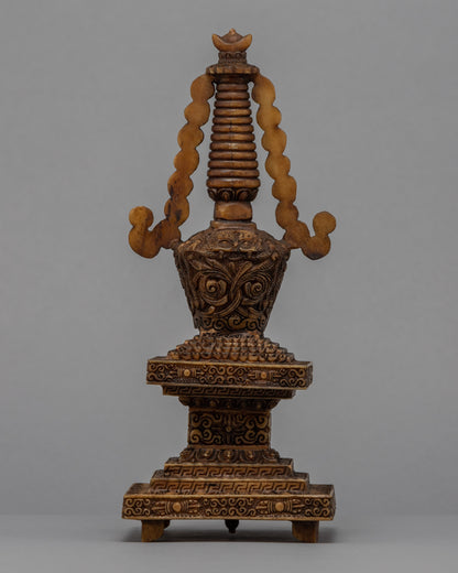 Himalayan Buddhist Architecture Stupa For Ritual | Hand-Crafted Chorten Artwork