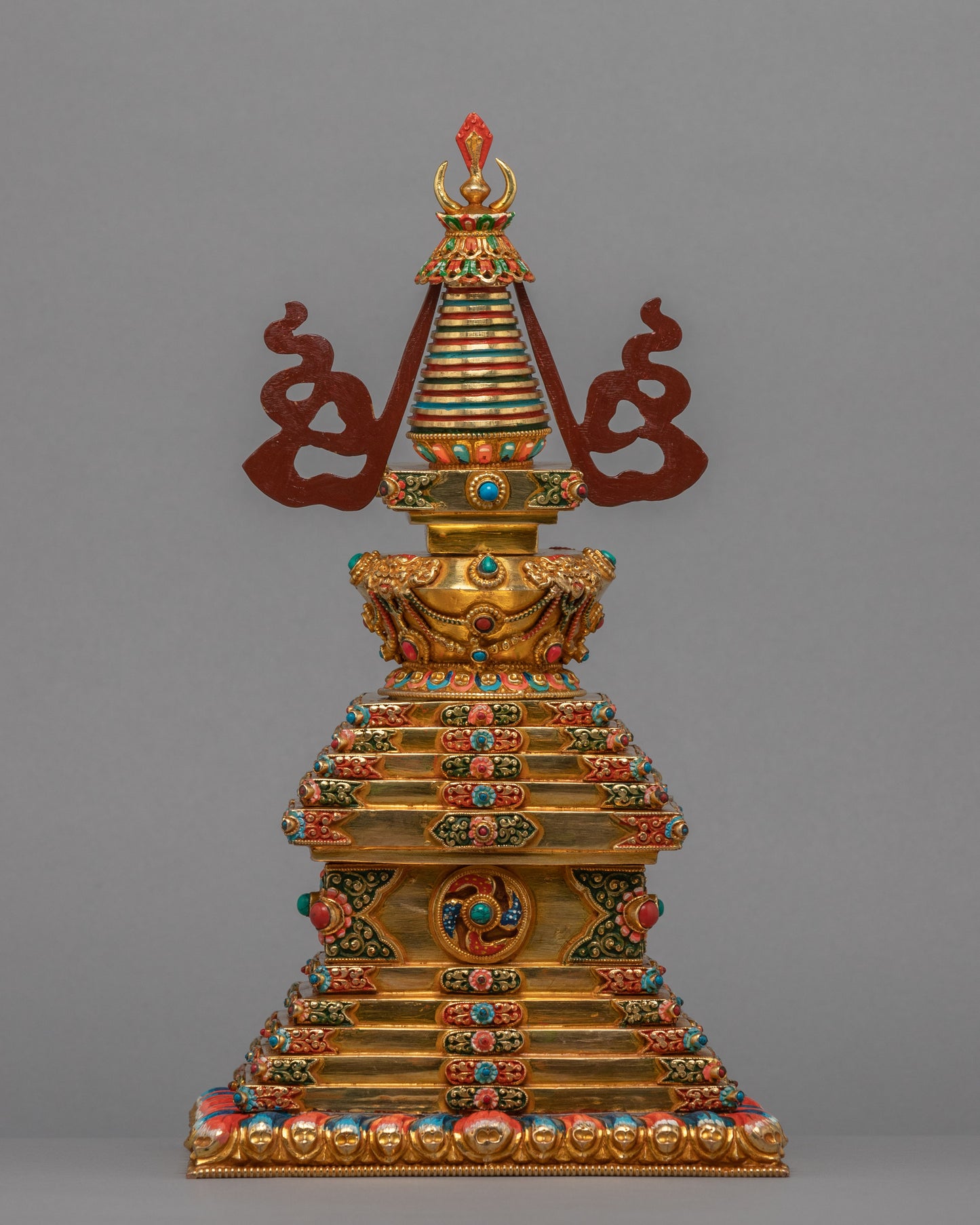 Gold Plated Stupa | Buddhist Home Decor