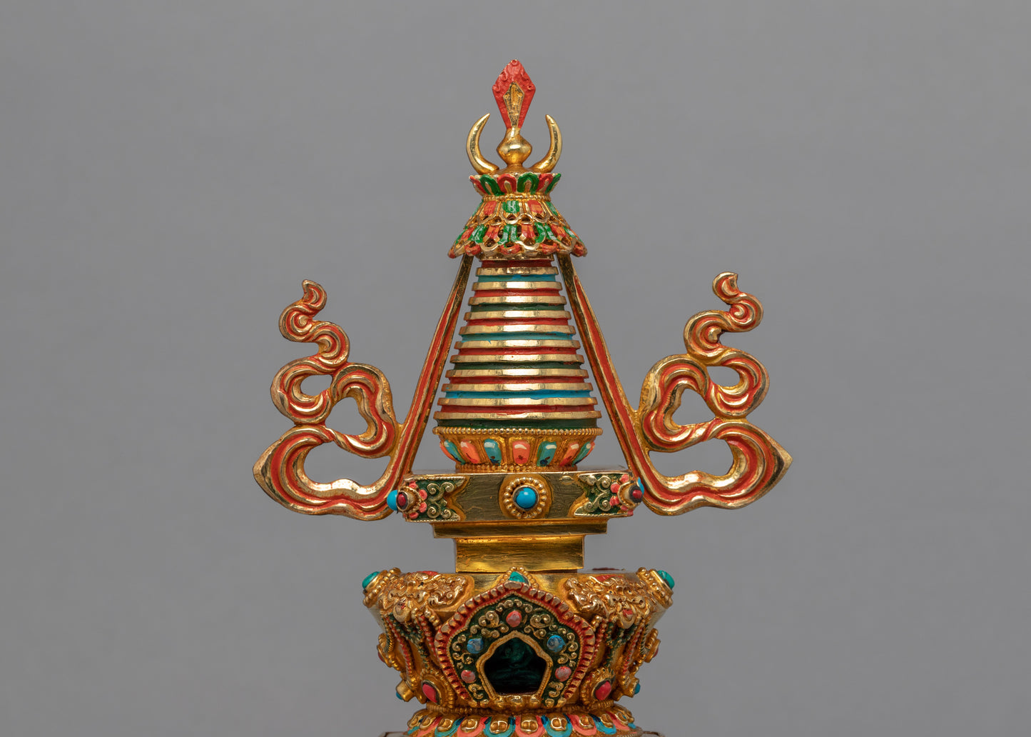 Gold Plated Stupa | Buddhist Home Decor