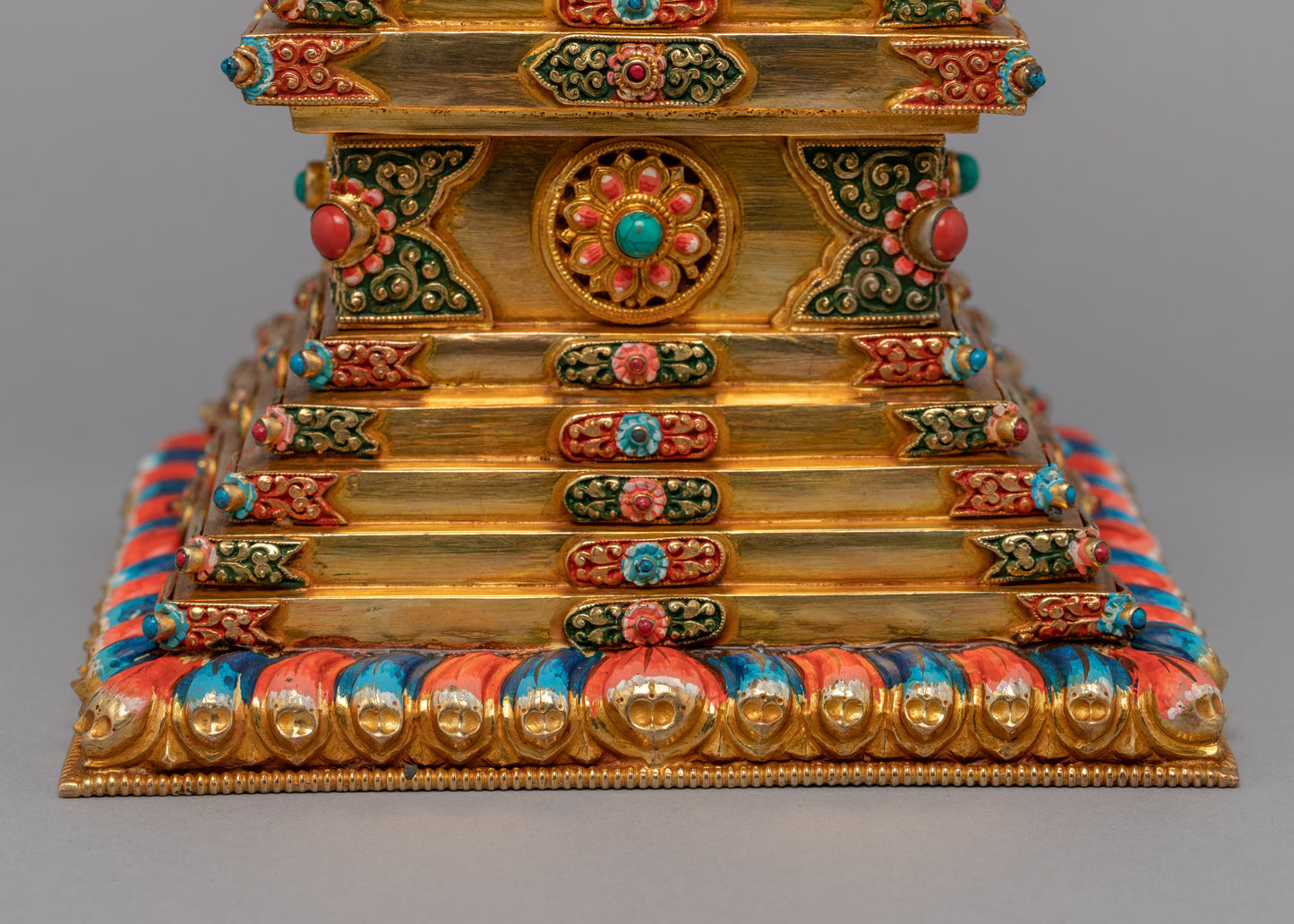 Gold Plated Stupa | Buddhist Home Decor