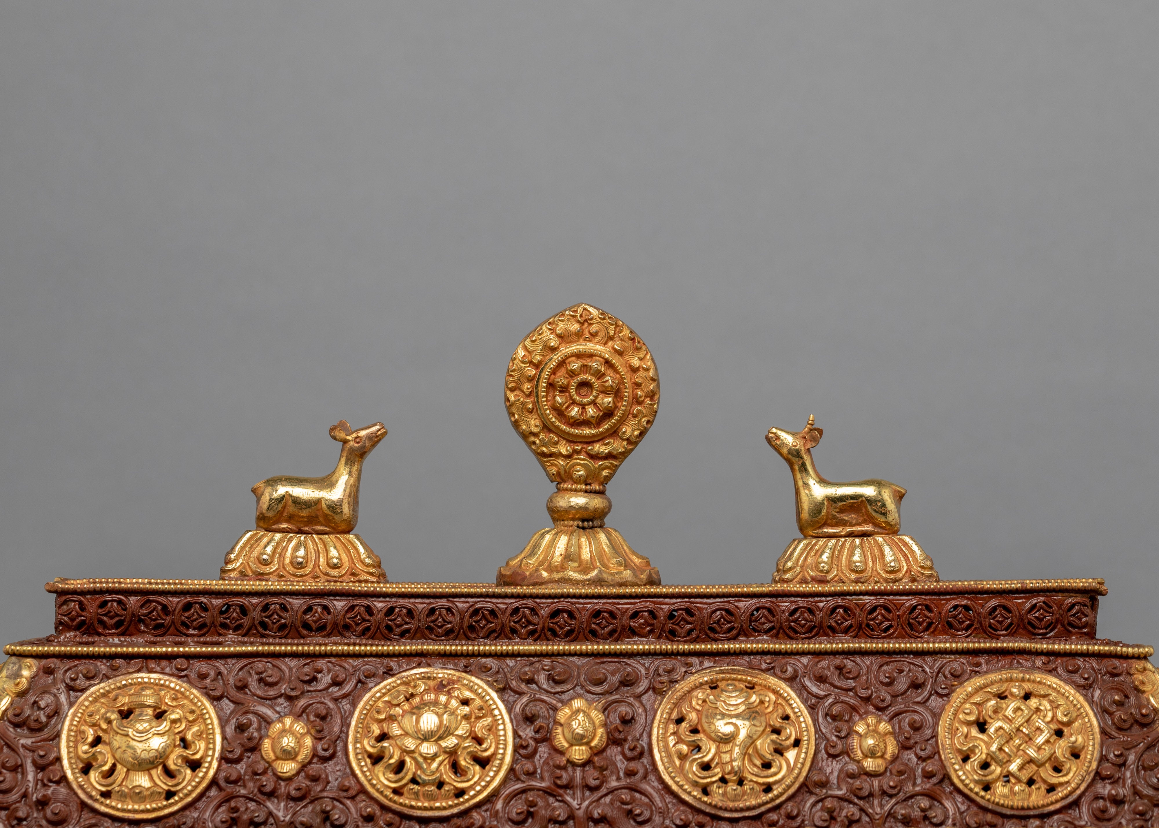 Incense Burner Tibetan Ritual Item | Traditionally carved Auspicious Symbol Burner