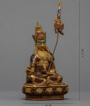 Padmasambhava Guru Rinpoche Statue | Gold Gilded Buddhist Artwork