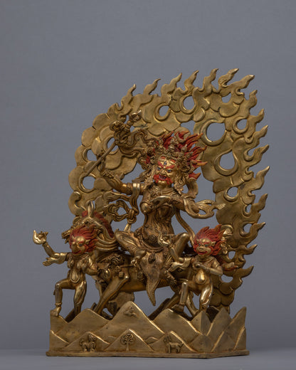 Palden Lhamo Statue for Religious Purpose | Buddhist Fierce Protector Deity Art