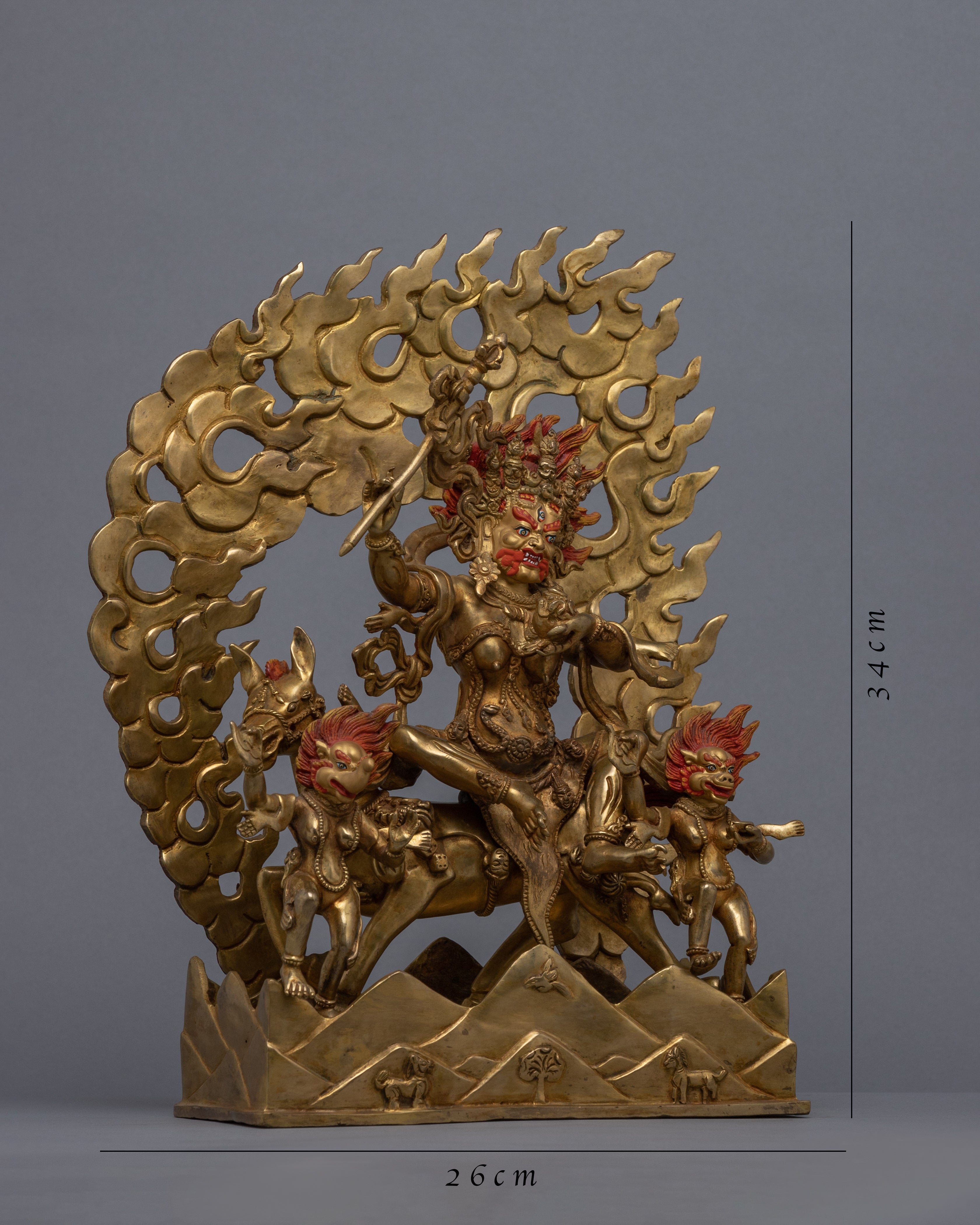 Palden Lhamo Statue for Religious Purpose | Buddhist Fierce Protector Deity Art